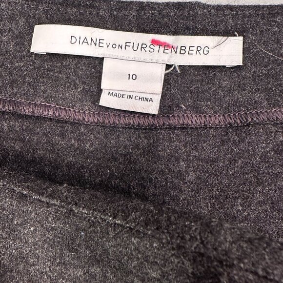 Diane Von Furstenberg Dress Women Ruched Wool Blend Knit DVF Stretch Sleeveless - Picture 3 of 16